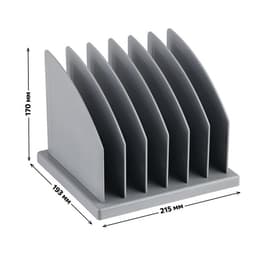 Лоток-сортер для журналов и бумаг сборный, 6 отделений, серый