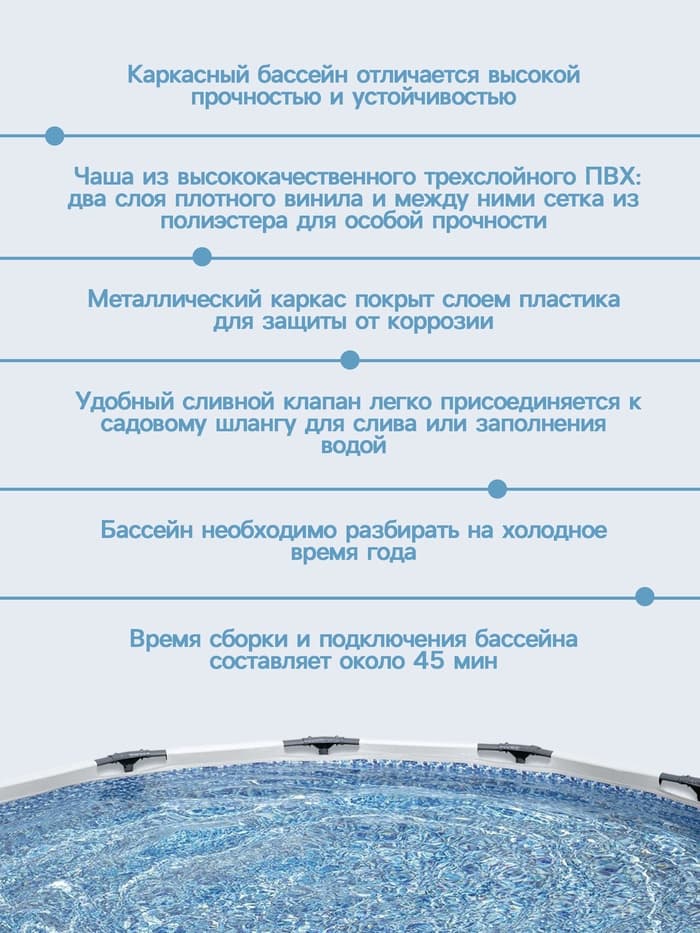 Бассейн каркасный Steel Pro MAX, 366×76 см, фильтр-насос, круглый, 56416 Bestway