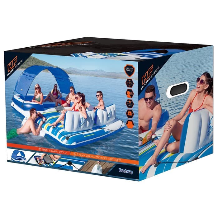 Беседка-плот для плавания, 389×274 см, для 6 человек, 43105 Bestway