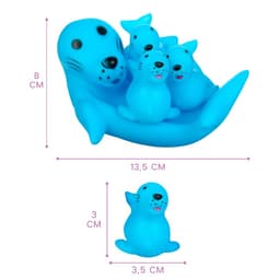 Резиновые игрушки для ванны Крошка Я «Мыльница: Тюлень», 13.5 см, с пищалкой, в наборе 4 шт., Крошка Я