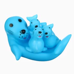 Резиновые игрушки для ванны Крошка Я «Мыльница: Тюлень», 13.5 см, с пищалкой, в наборе 4 шт., Крошка Я
