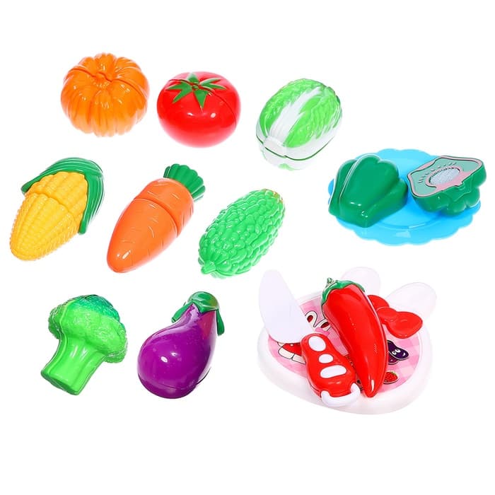 Набор продуктов для нарезки на липучках «Фрукты-овощи», 13 предметов, МИКС