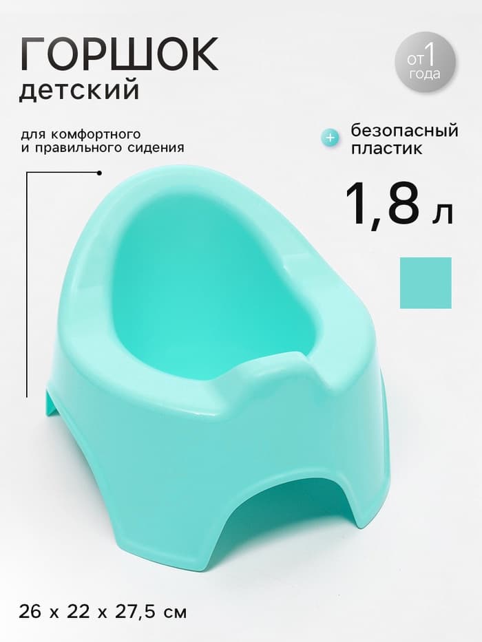 Горшок детский, бирюзовый