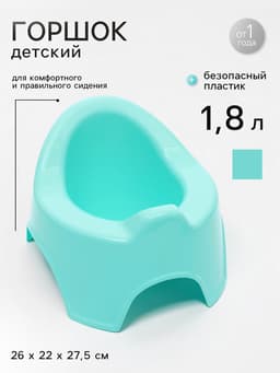 Горшок детский, бирюзовый
