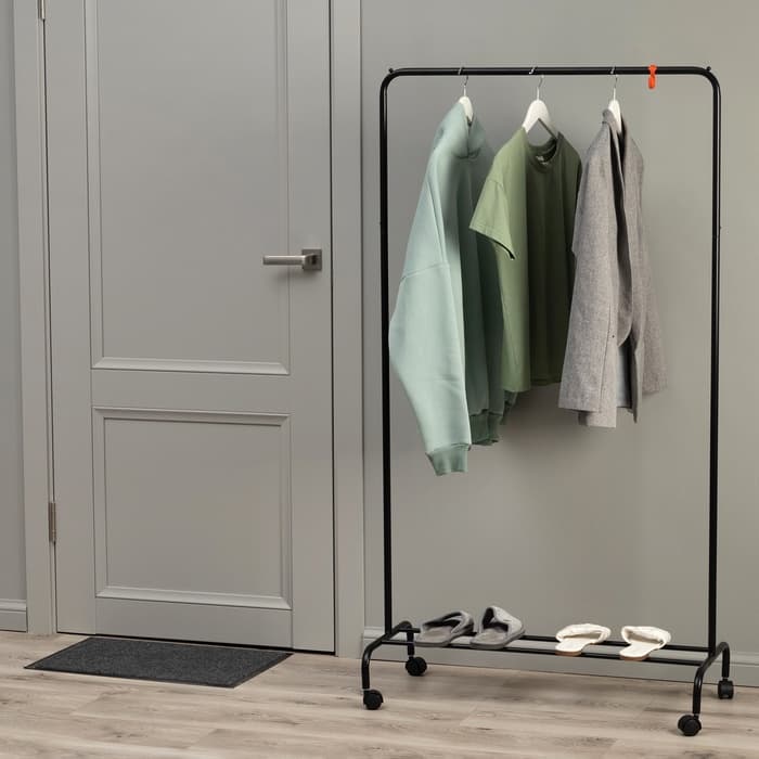 Вешалка - стойка для одежды «Радуга», 89.2×39×152 см, чёрная
