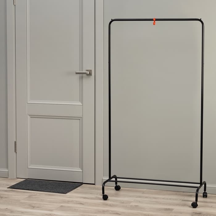 Вешалка - стойка для одежды «Радуга», 89.2×39×152 см, чёрная