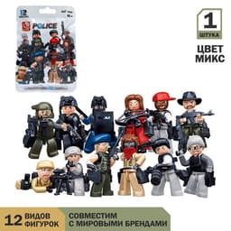 Конструктор фигурки Sluban «Полиция и грабители», 1 шт., МИКС