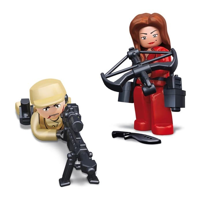 Конструктор фигурки Sluban «Полиция и грабители», 1 шт., МИКС