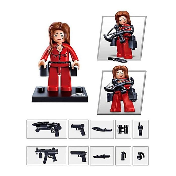 Конструктор фигурки Sluban «Полиция и грабители», 1 шт., МИКС