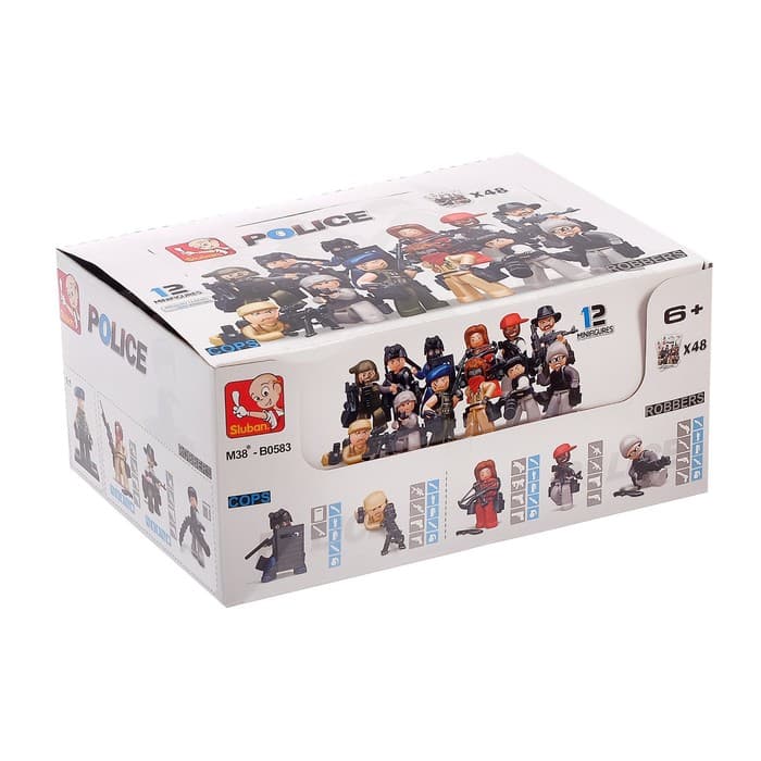 Конструктор фигурки Sluban «Полиция и грабители», 1 шт., МИКС
