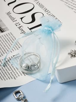 Мешочек подарочный, 7×9 см, голубой