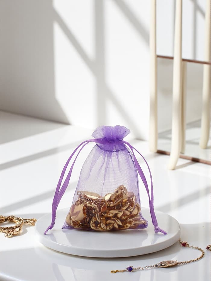 Мешочек подарочный, 7×9 см, фиолетовый