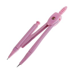 Циркуль металлический Calligrata, 120 мм, с механическим карандашом, с грифелями, в пластиковом пенале, МИКС