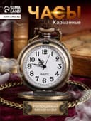Часы карманные «Шестеренки», кварцевые, циферблат 4 см, 5.5×4.5 см