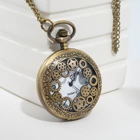 Часы карманные «Шестеренки», кварцевые, циферблат 4 см, 5.5×4.5 см
