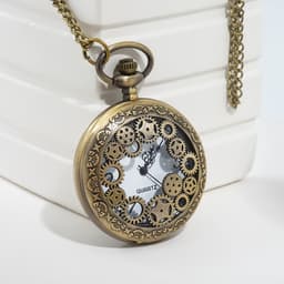 Часы карманные «Шестеренки», кварцевые, циферблат 4 см, 5.5×4.5 см