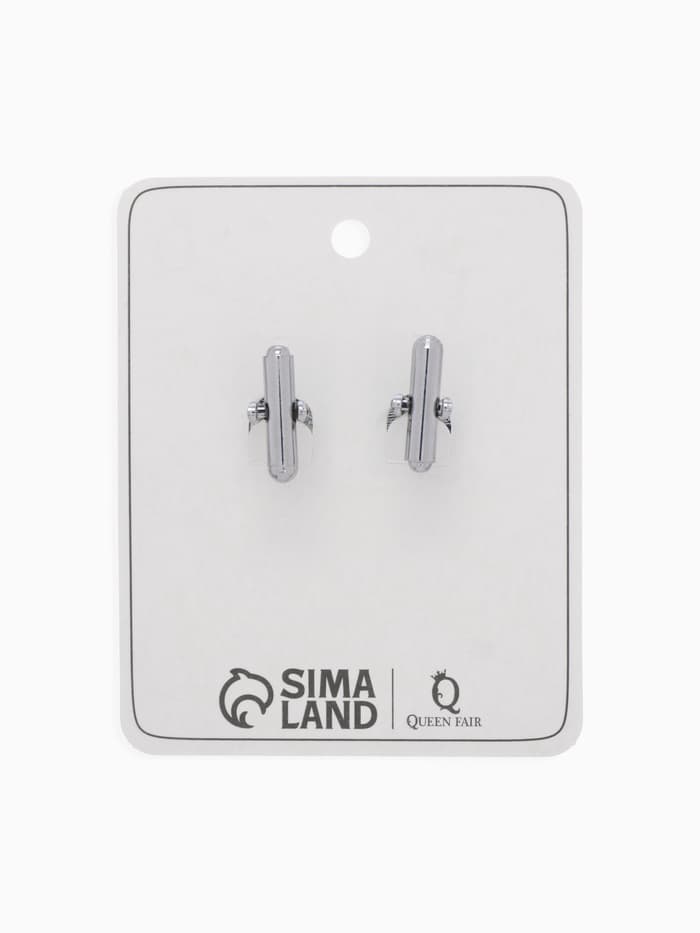 Запонки «Прямоугольник», с точечным нанесением, цвет серебро