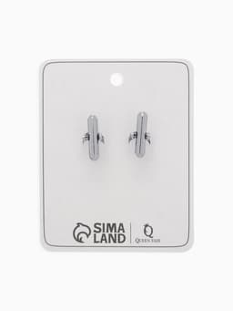 Запонки «Прямоугольник», с точечным нанесением, цвет серебро