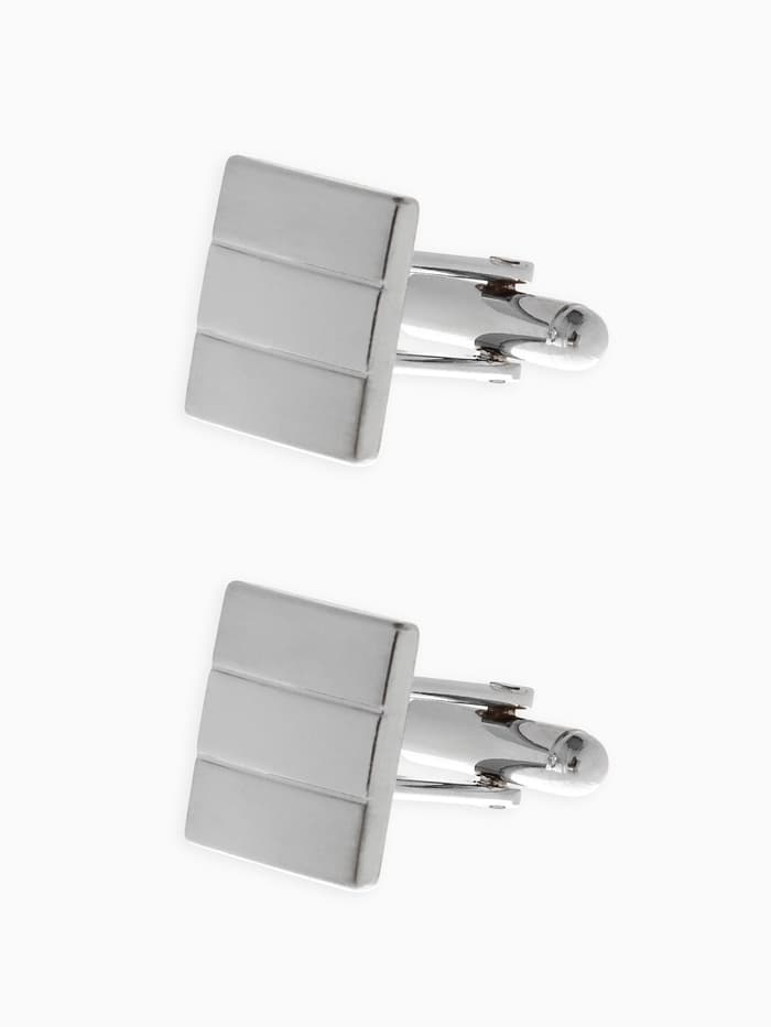 Запонки «Квадрат», объёмный, цвет серебро