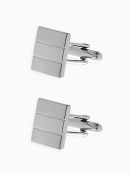 Запонки «Квадрат», объёмный, цвет серебро