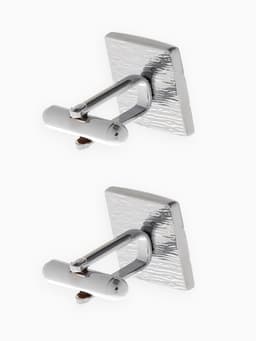 Запонки «Квадрат», объёмный, цвет серебро