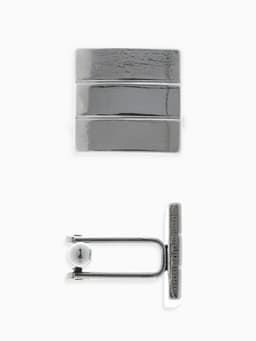 Запонки «Квадрат», объёмный, цвет серебро