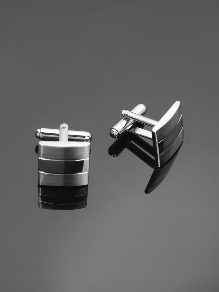 Запонки «Квадрат», объёмный, цвет серебро