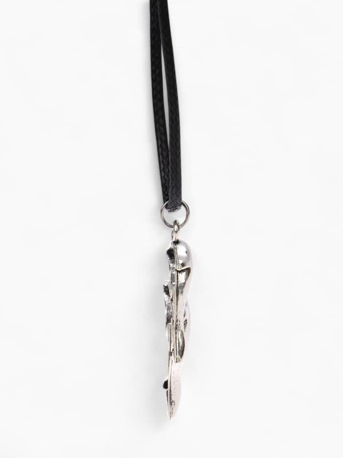 Кулон на шнурке «Дельфины», цвет чернёное серебро на чёрном шнурке, 45 см