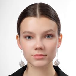 Серьги висячие «Шарик», переплетение, цвет светлое серебро, 6.5 см