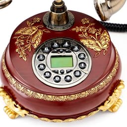 Ретро-телефон «Бабочка», громкая связь, 23×26 см, коричневый