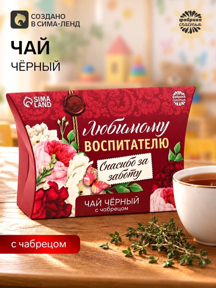 Чай чёрный «Любимому воспитателю», с бергамотом, 20 г