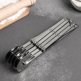 Тесторезка растяжимая Доляна, 5 дисков, 24.5×5 см, нержавеющая сталь