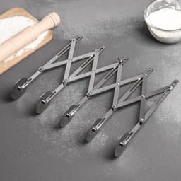 Тесторезка растяжимая Доляна, 5 дисков, 24.5×5 см, нержавеющая сталь