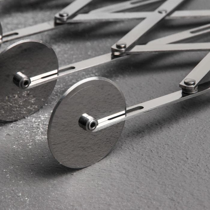 Тесторезка растяжимая Доляна, 5 дисков, 24.5×5 см, нержавеющая сталь