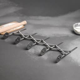 Тесторезка растяжимая Доляна, 5 дисков, 24.5×5 см, нержавеющая сталь