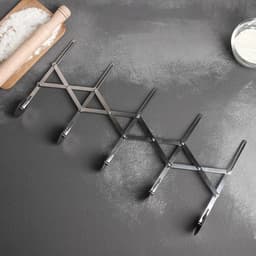 Тесторезка растяжимая Доляна, 5 дисков, 24.5×5 см, нержавеющая сталь