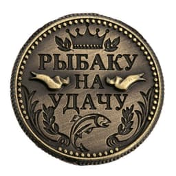 Монета сувенир «Рыбаку на удачу», d=2 см
