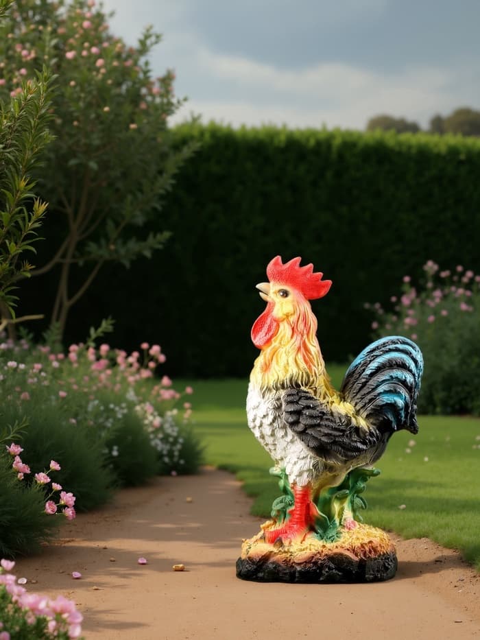 Садовая фигура из гипса «Петух», 46×26.5×23.5 см