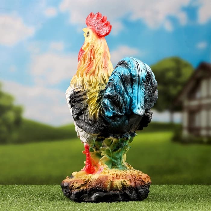 Садовая фигура из гипса «Петух», 46×26.5×23.5 см