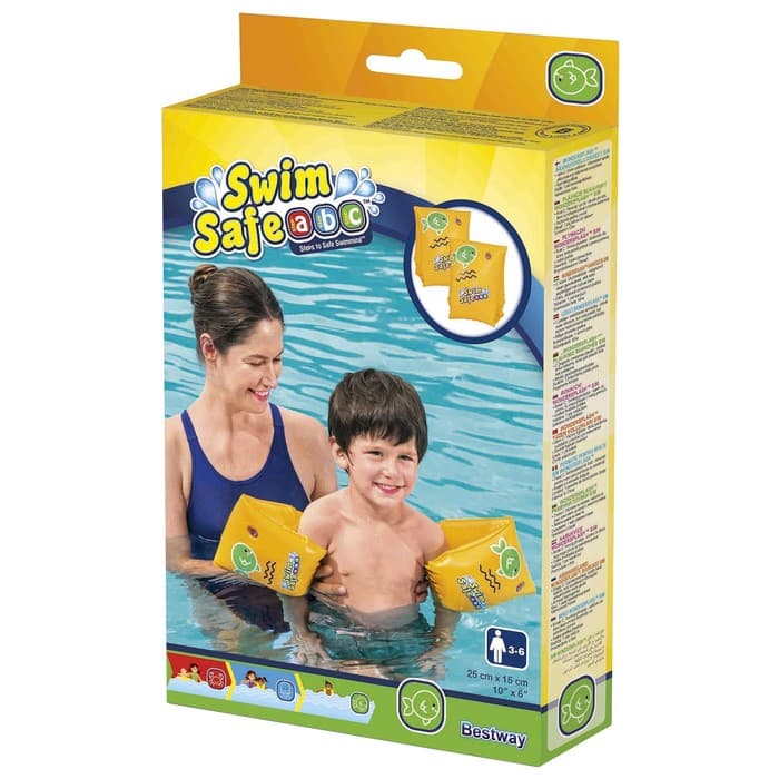 Нарукавники для плавания Swim Safe, ступень «С», 25×15 см, от 3-6 лет, 32033 Bestway