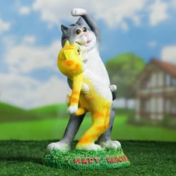 Садовая фигура из полистоуна «Кошки», 18×12×32 см
