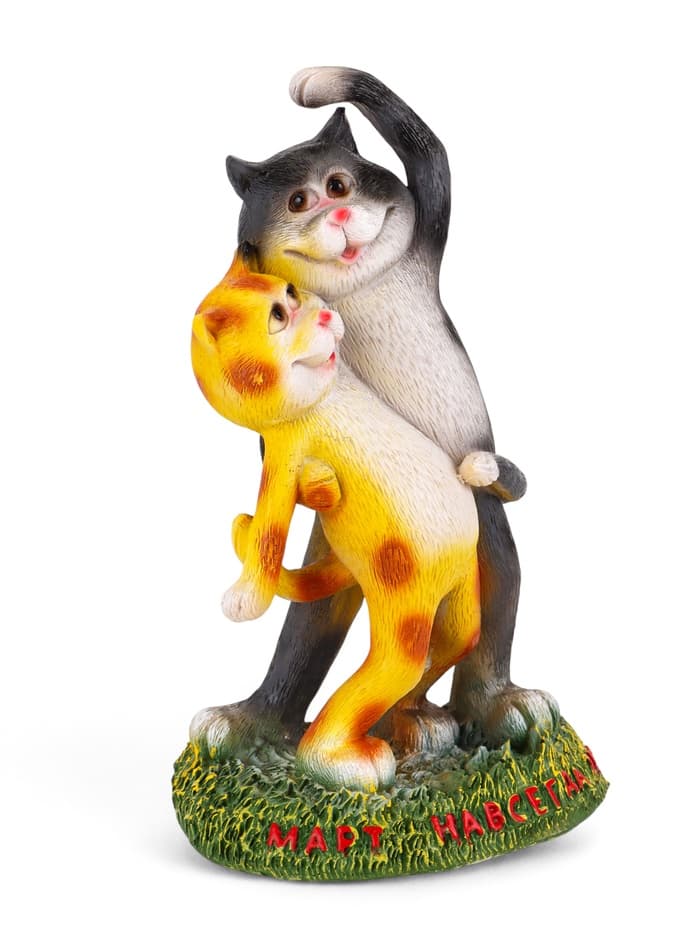 Садовая фигура из полистоуна «Кошки», 18×12×32 см