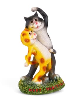 Садовая фигура из полистоуна «Кошки», 18×12×32 см