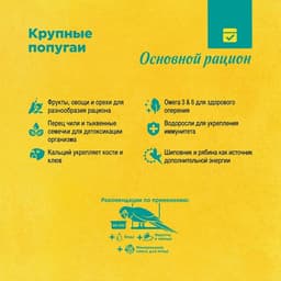 Корм RIO для крупных попугаев, 1 кг