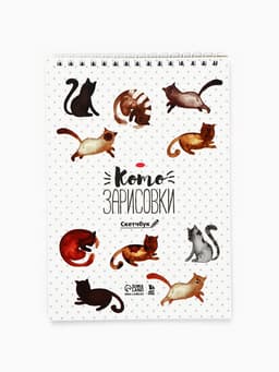 Скетчбук «Кот» А5, 40 л, 100 г/м²