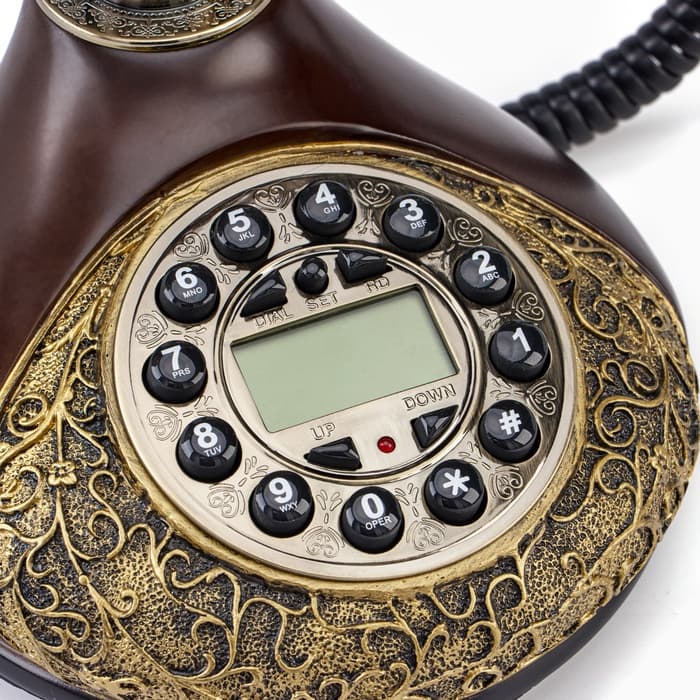 Ретро-телефон «Капля с узором», 19×26×22 см