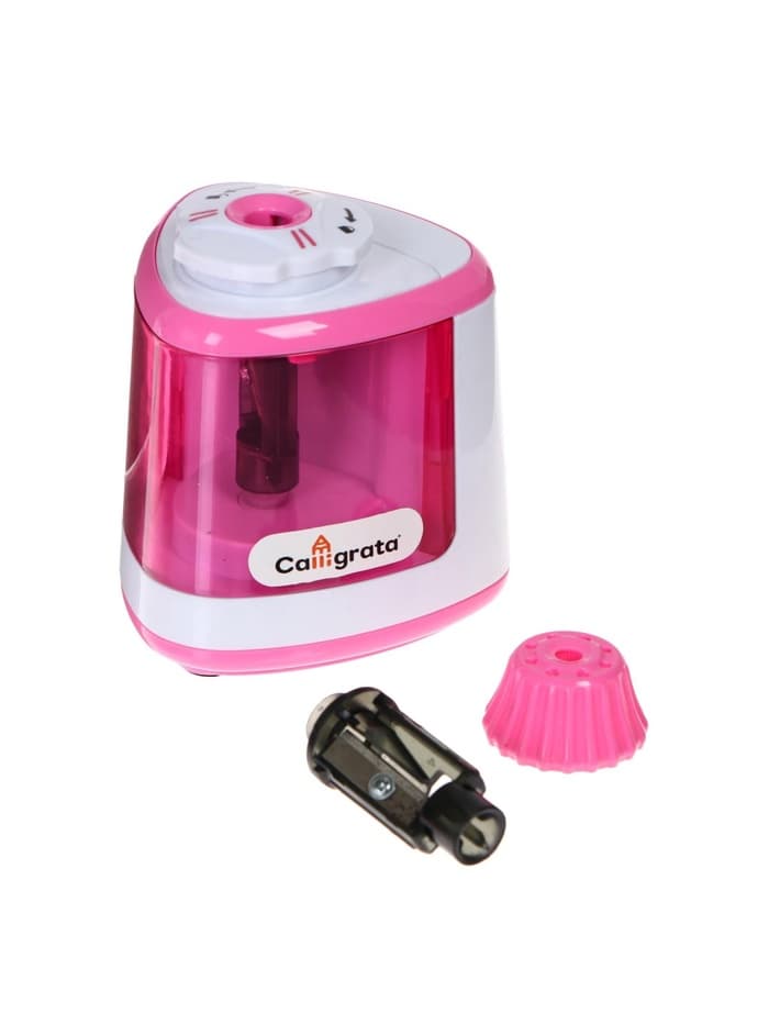 Точилка электрическая Calligrata, с контейнером, на пальчиковых батарейках (в комплект не входят), МИКС