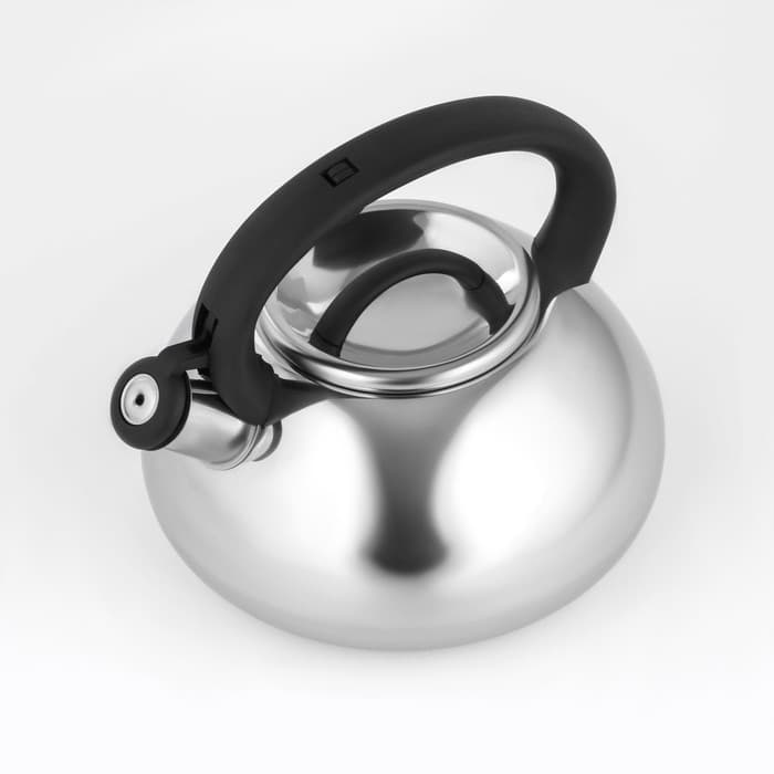 Чайник Доляна «Квант», 2.8 л, со свистком, фиксированная ручка, нержавеющая сталь, хромированный