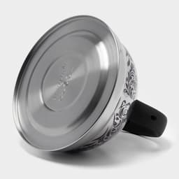 Чайник Доляна «Расцвет», 2.8 л, со свистком, фиксированная ручка, с индикатором нагрева, нержавеющая сталь, серебристый