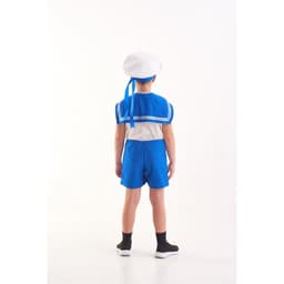 Карнавальный костюм «Юнга», бескозырка, воротник, шорты, 5-7 лет, рост 122-134 см